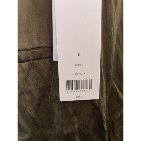 Jason Wu Collection Belted Crinkled-Satin Straight-leg Pants, Size 6, Designer - Picture 8 of 8